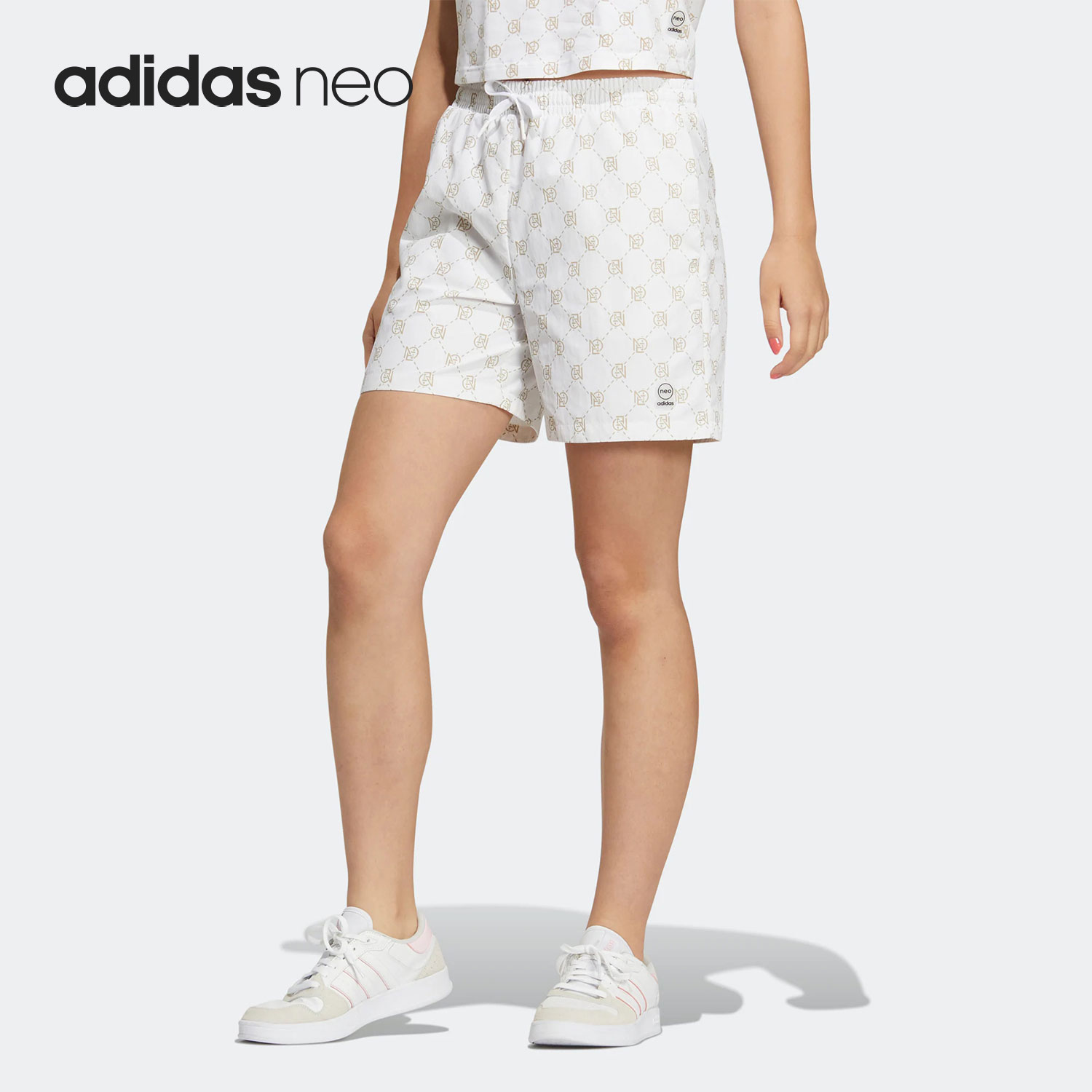Adidas/阿迪达斯正品Neo W AOP W SHORT女子运动短裤IB5845