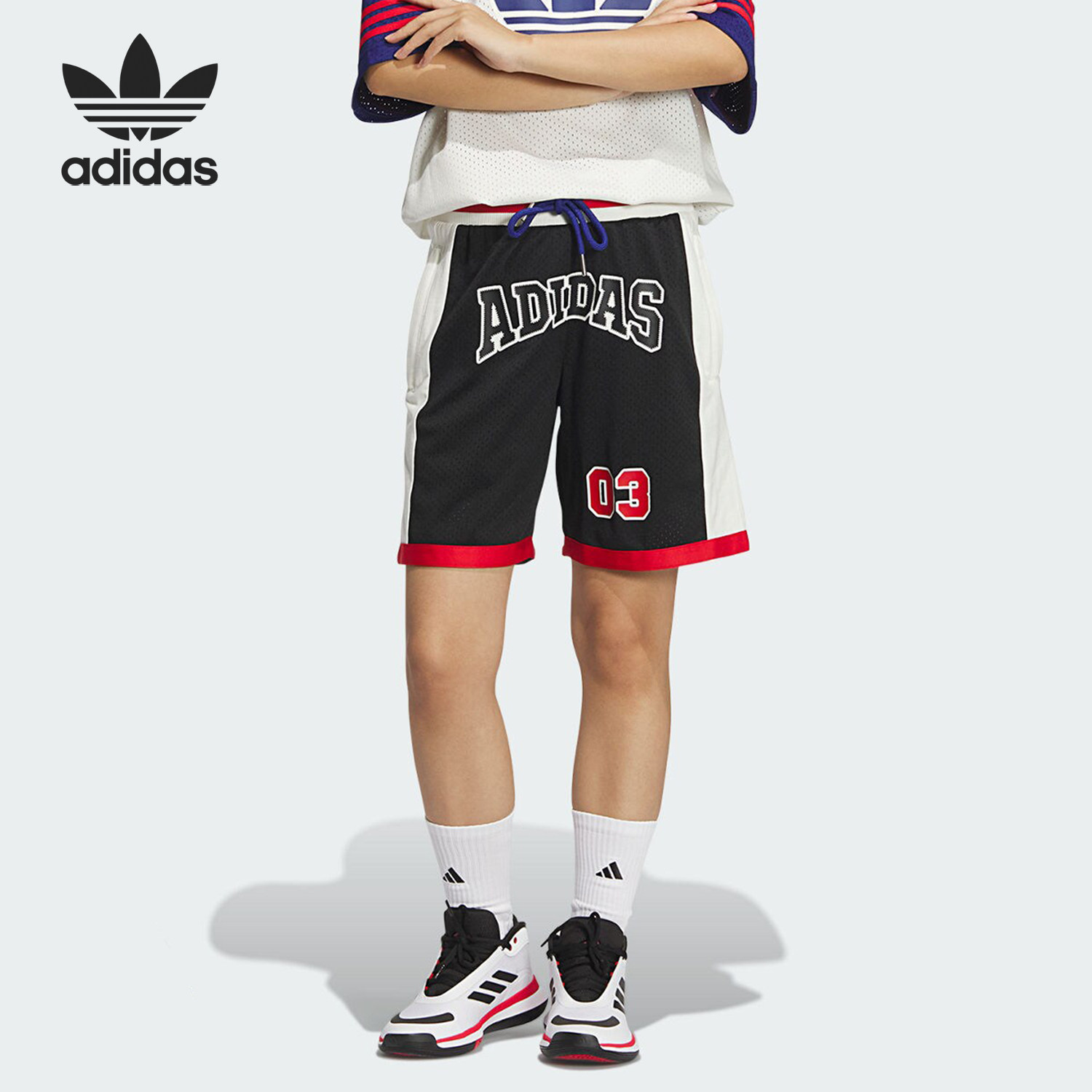 Adidas/阿迪达斯官方正品三叶草男女复古篮球风运动短裤JD6398,运动服/休闲服装,运动中长裤／短裤,淘宝优惠券,粉丝福利购,淘宝优惠卷