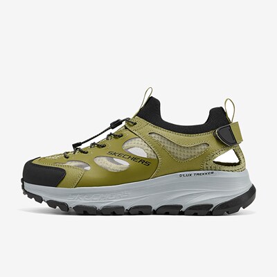 Skechers斯凯奇正品D'Lux Trekker Sandal男款溯溪鞋237639-OLBK