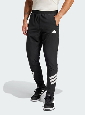 Adidas/阿迪达斯正品2025男士系带梭织修身训练运动长裤JC5230