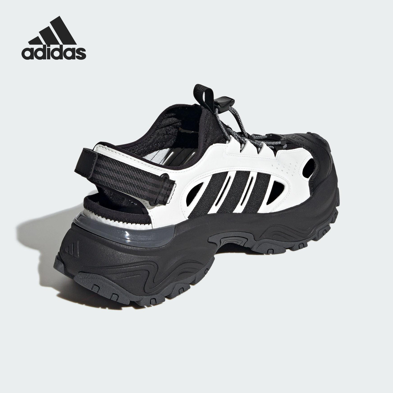 Adidas/阿迪达斯官方正品2025新款男女透气时尚厚底凉鞋JP8898