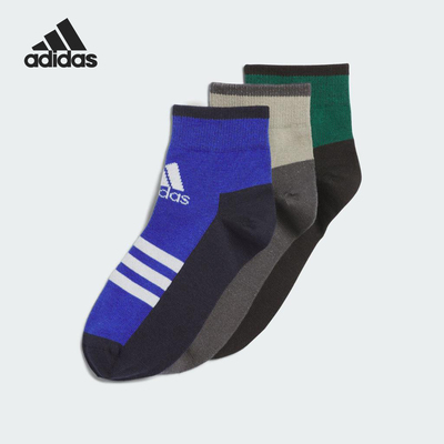 阿迪达斯儿童时尚运动袜三双装