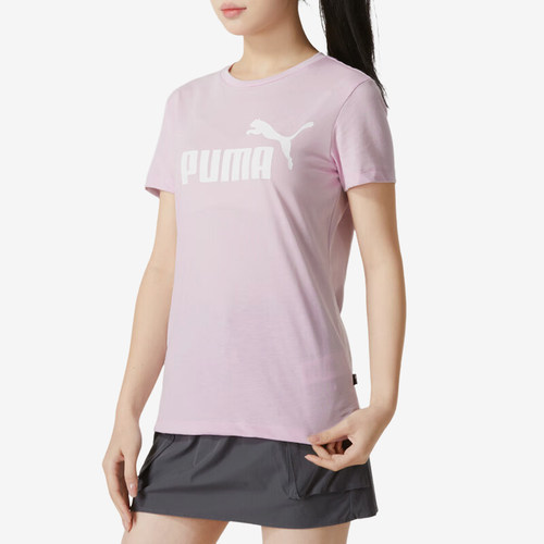 Puma/彪马正品2024新款女士经典圆领运动短袖T恤630563-60