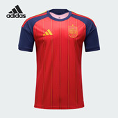 Adidas T恤JN4390 足球运动修身 阿迪达斯正品 西班牙主场男士