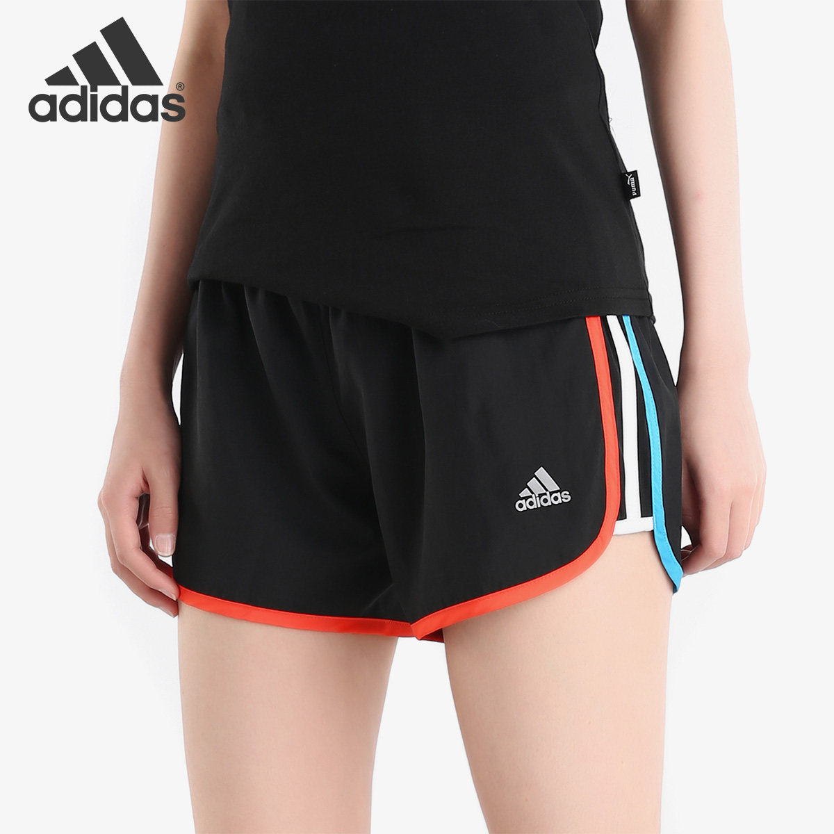 Adidas/阿迪达斯官方正品女子休闲运动跑步热裤五分短裤 DQ2650