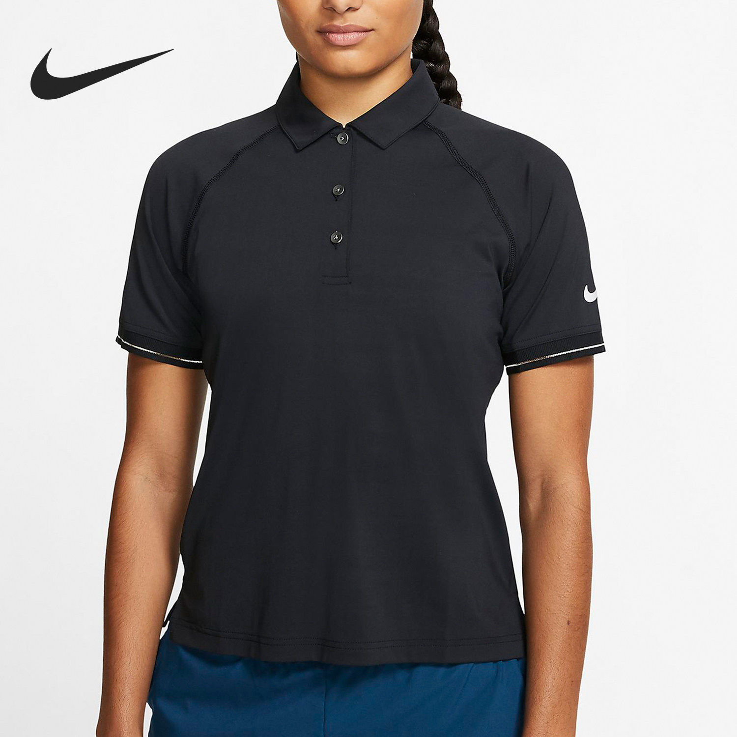 Nike/耐克正品2025女士套头透气网球运动POLO衫BV1058-010