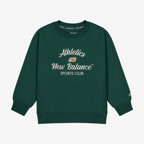 New Balance新百伦正品儿童落肩套头休闲运动卫衣7ZF4E043-HUN