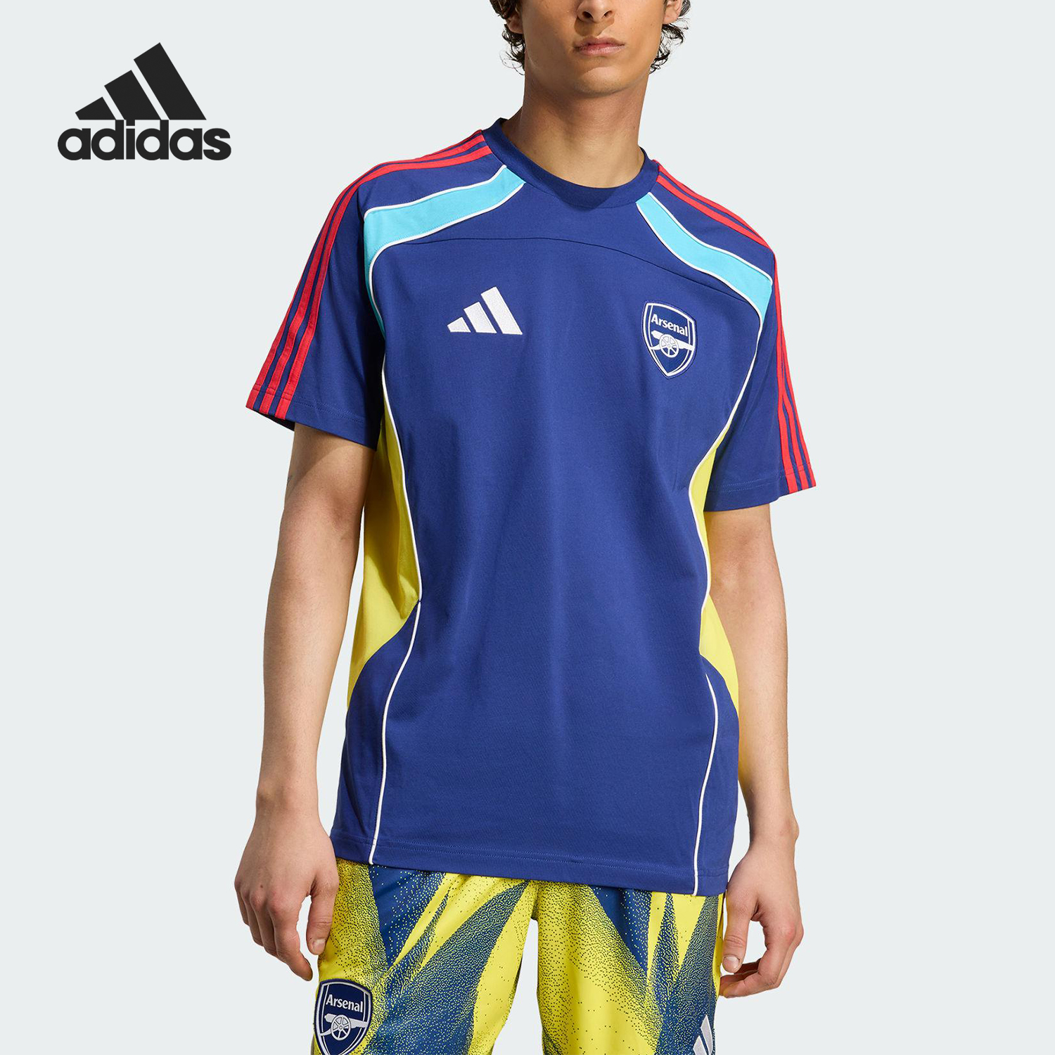 Adidas/阿迪达斯官方正品2025夏季款男士足球运动圆领短袖JM9393