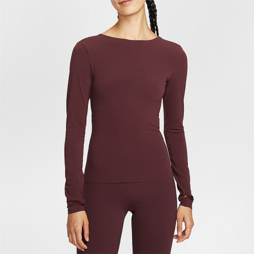 Nike/耐克正品 Dri-FIT女士休闲大U领轻盈运动透气长袖HV3540-652