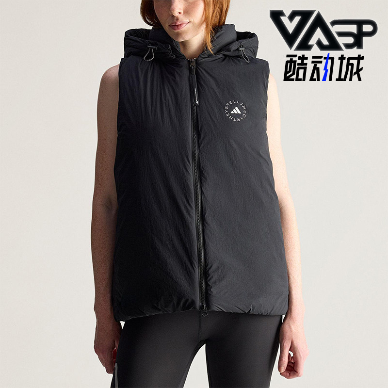 Adidas/阿迪达斯正品SMCPADEDVEST新款女经典黑色马甲棉服JW2038
