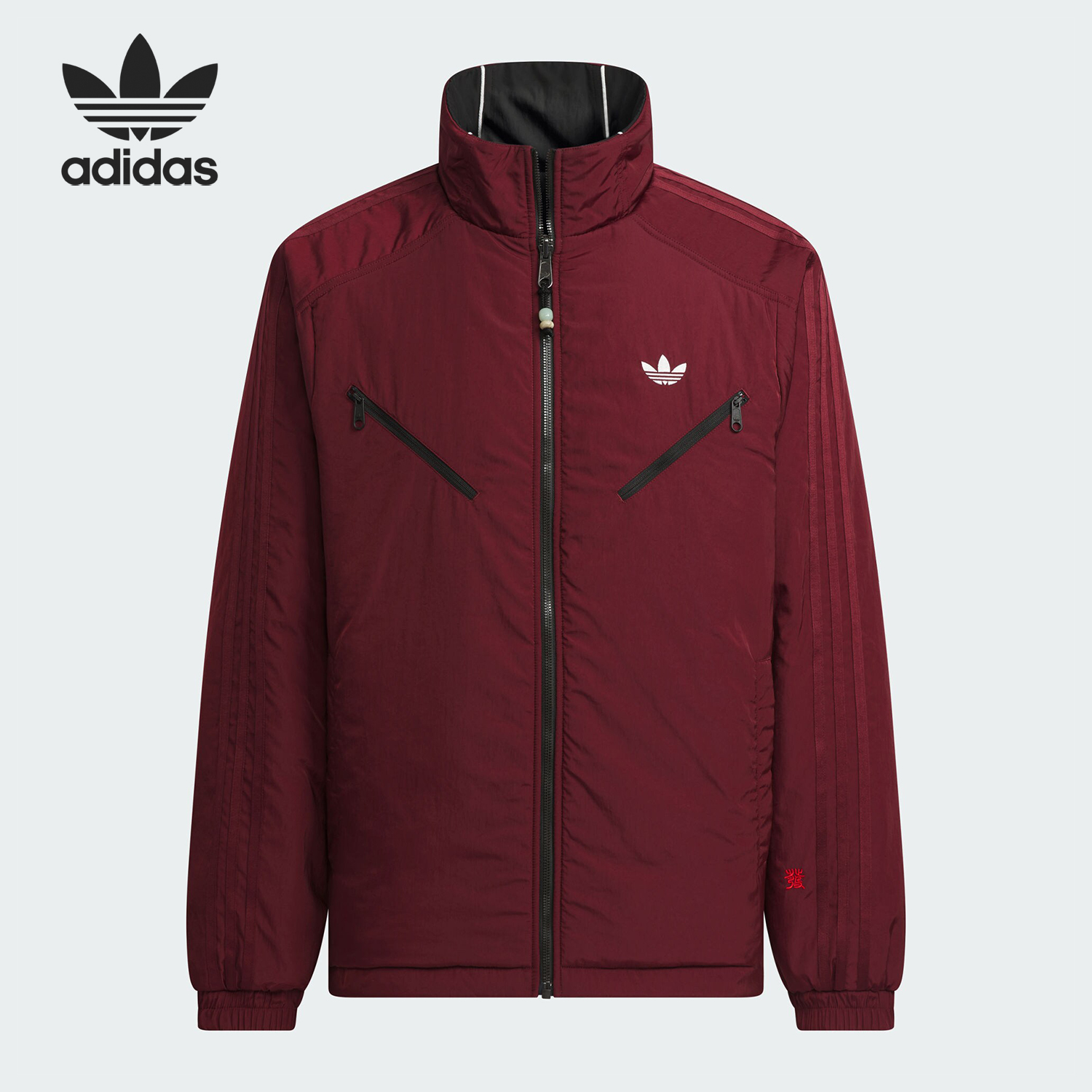 Adidas/阿迪达斯正品三叶草男士运动休闲双面穿棉服KA0821