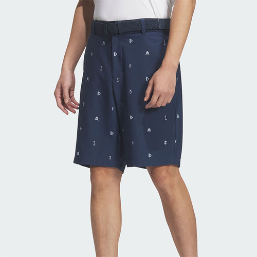 Adidas/阿迪达斯正品夏季男士运动高尔夫时尚印花宽松短裤JZ4393