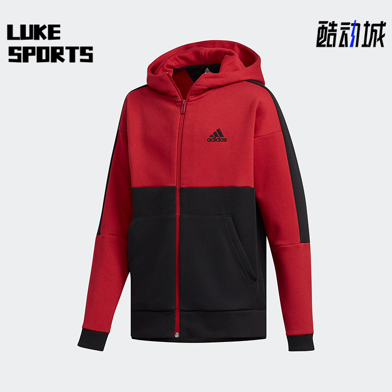 Adidas/阿迪达斯正品PORT ID HOODIE大童休闲运动针织夹克EC9234