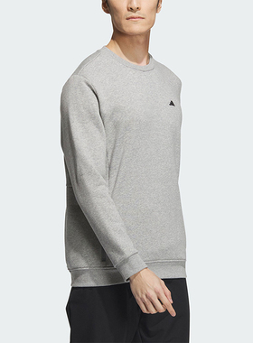 Adidas/阿迪达斯正品新款男士简约高尔夫运动套头衫长袖T恤IA2608