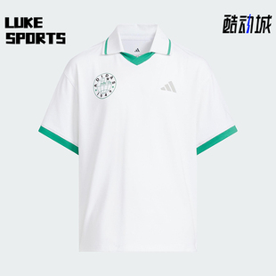 儿童透气印花宽松休闲落肩POLO衫 夏季 JL7528 阿迪达斯正品 Adidas