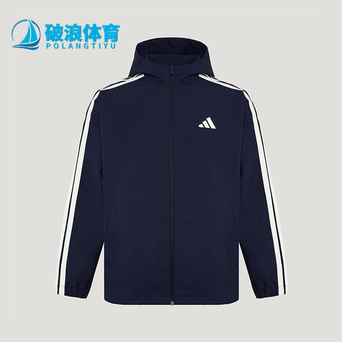 Adidas/阿迪达斯正品春秋男士拉链梭织运动复古夹克外套KV5945
