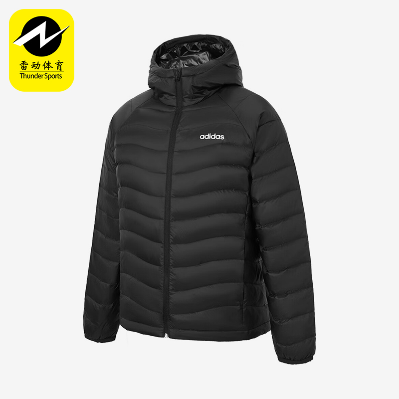 Adidas/阿迪达斯正品FW24男女休闲连帽保暖耐穿运动羽绒服JW1682