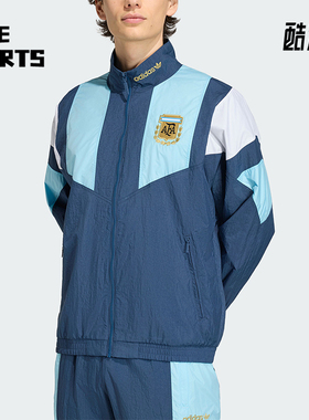 Adidas/阿迪达斯正品男士刺绣休闲拉链时尚运动外套KG2287