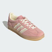 Adidas JS1413 休闲板鞋 阿迪达斯正品 三叶草女士绒面革透气经典