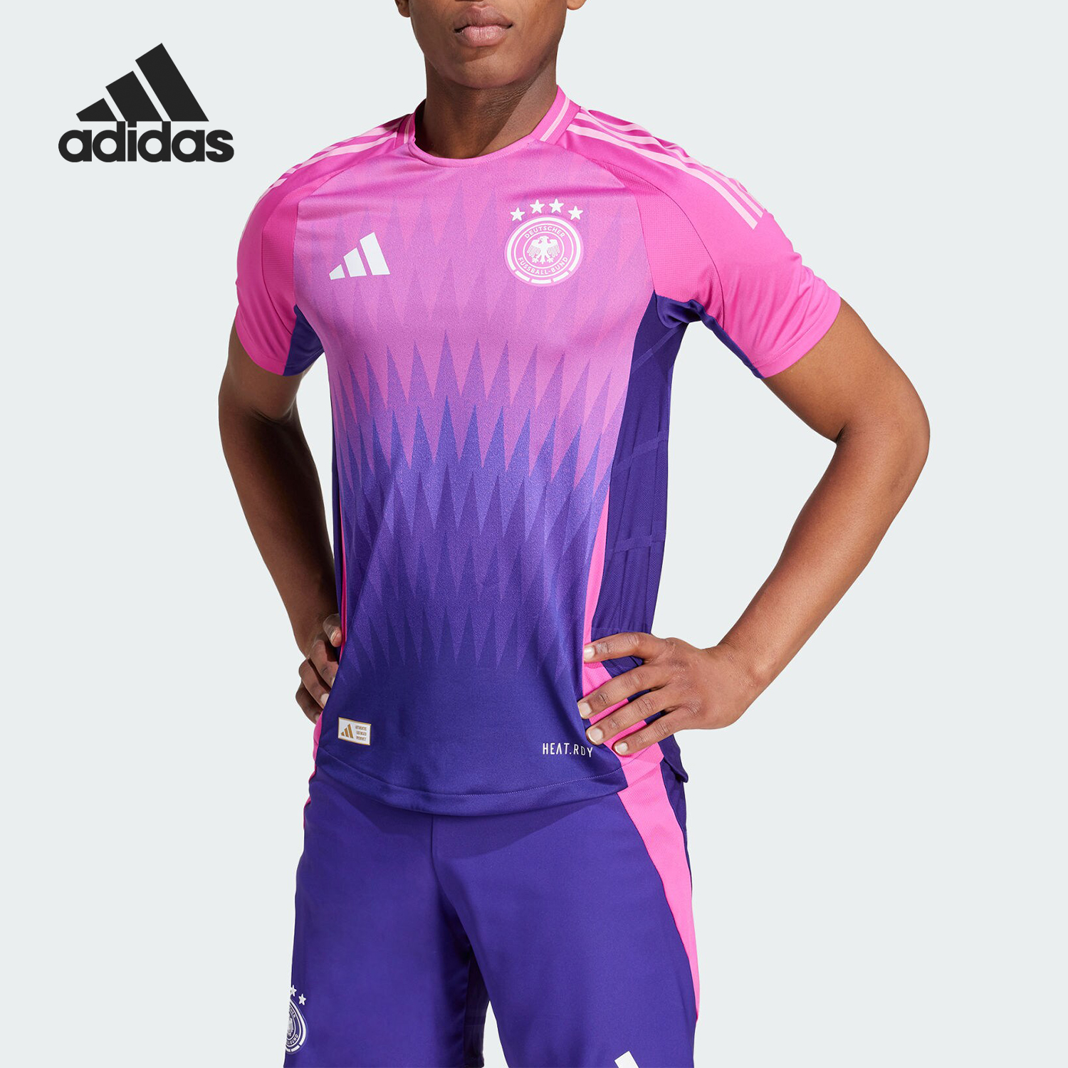 Adidas/阿迪达斯官方正品德国队球员版男士客场足球运动T恤IP8166