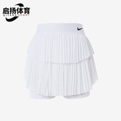 Nike/耐克正品CourtDri-FITSlam新款女经典白色网球裙DA4727-100
