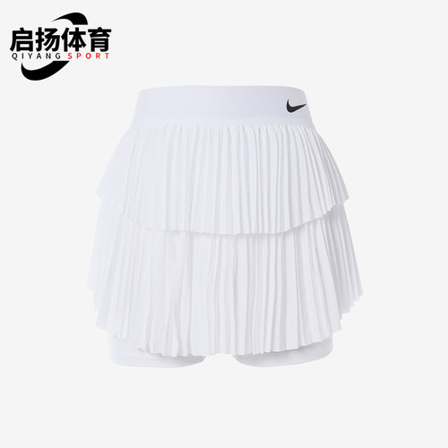 Nike/耐克正品CourtDri-FITSlam新款女经典白色网球裙DA4727-100
