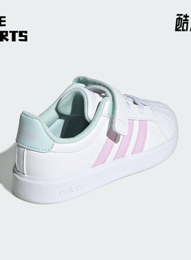 Adidas/阿迪达斯正品STREETTALK EL小童运动魔术贴低帮板鞋JQ8599