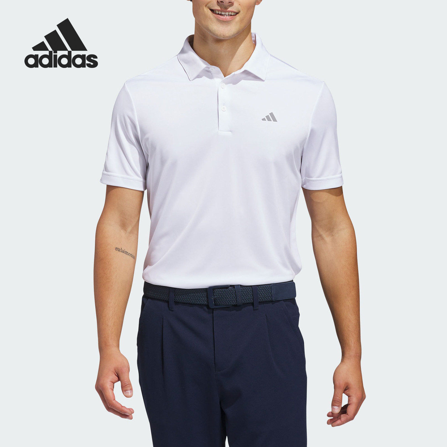 Adidas/阿迪达斯官方正品夏季男士高尔夫透气短袖POLO衫JY5484