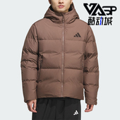 阿迪达斯正品 PUFFY DOWN Adidas JKT男士 连帽保暖羽绒服KC5945