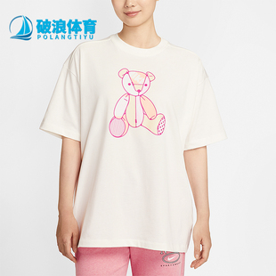 女士圆领宽松柔软挺括印花休闲短袖 Nike 耐克正品 夏季 133 IM3380