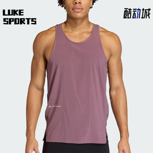 Adidas/阿迪达斯正品夏季男士无袖反光运动舒适透气跑步T恤KB8429