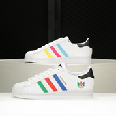 三叶草SUPERSTAR男女彩虹刺绣休闲鞋 Adidas 阿迪达斯正品 FU9521