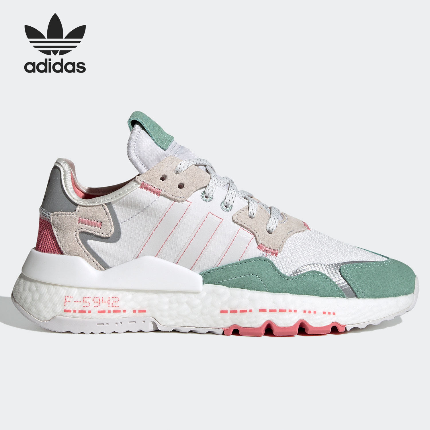 Adidas阿迪达斯正品女软底爆米花系带三叶草运动鞋跑步鞋H03251
