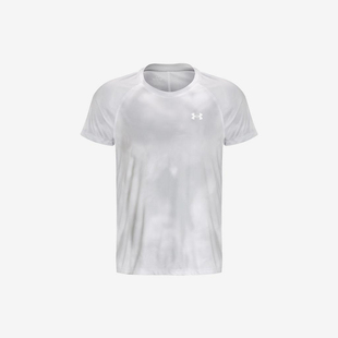 安德玛正品 T恤1377882 夏季 凉感舒适圆领训练运动短袖 100 男士