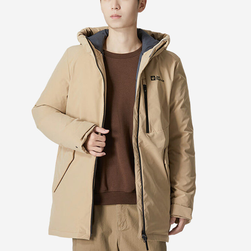 狼爪男子户外保暖中长款羽绒服