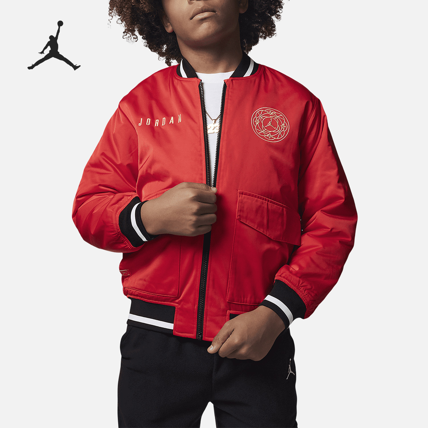 Nike/耐克正品Air Jordan大童休闲时尚夹棉外套FJ9638-600