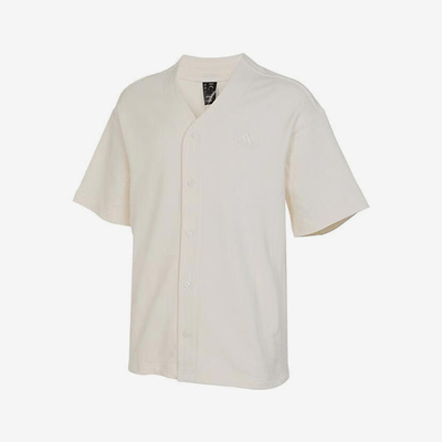 阿迪达斯男士纽扣开衫短袖T恤