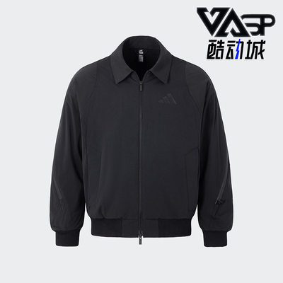 Adidas/阿迪达斯正品秋冬新款男士翻领拉链加绒外套JZ4192