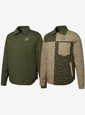 Puma/彪马正品新款翻领双面穿男子运动服衬衫外套534972-12