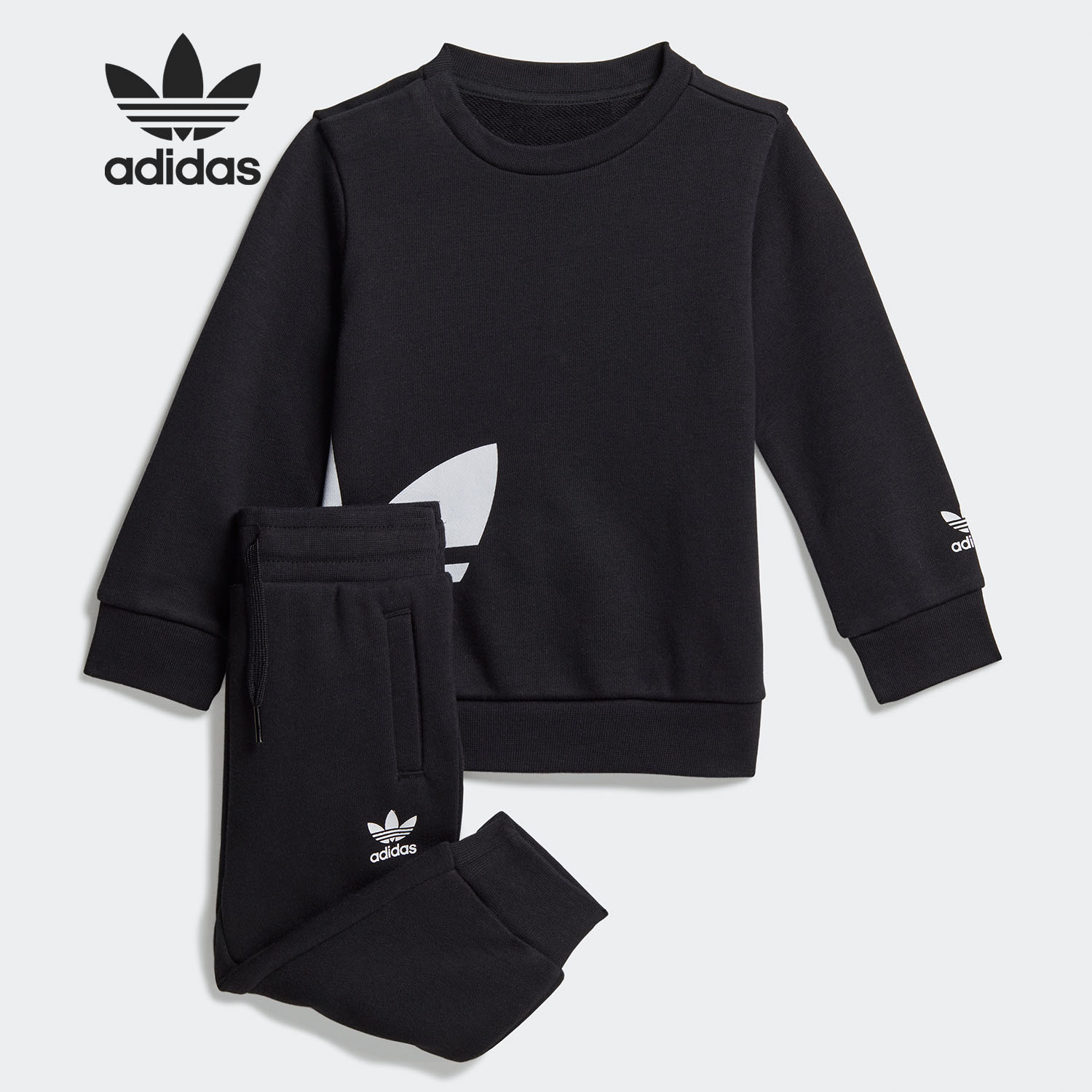 阿迪达斯三叶草婴童运动套装