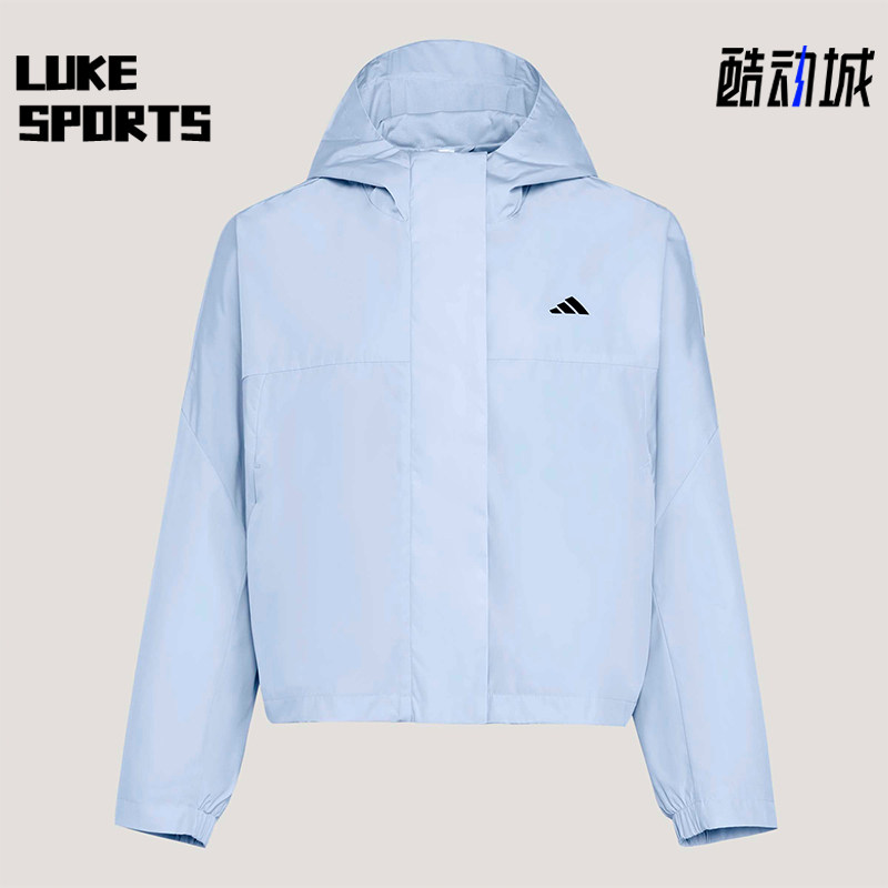 Adidas/阿迪达斯正品梭织运动休闲女士连帽经典夹克外套KV5969 - 实物图