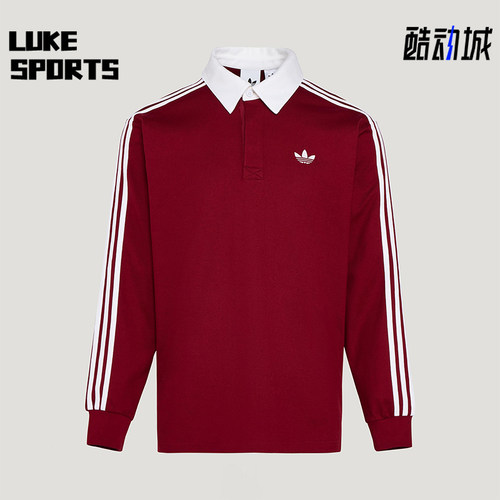 Adidas/阿迪达斯正品三叶草男士宽松经典运动长袖POLO衫KG3905