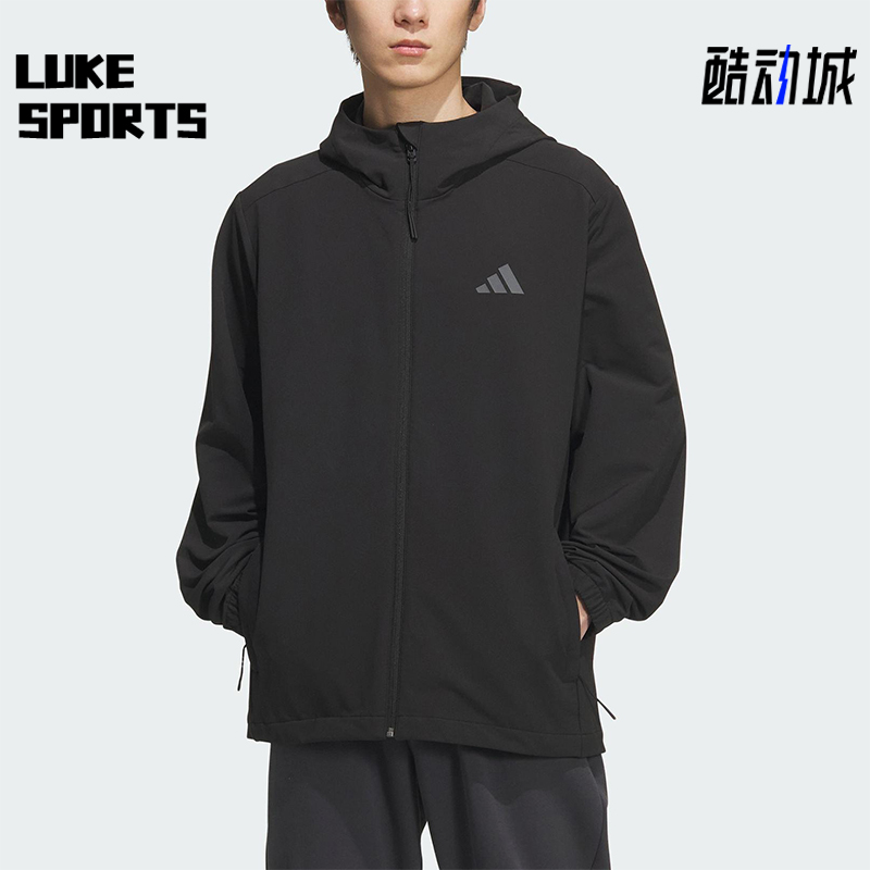 Adidas/阿迪达斯正品V SFT SHELL JK男女宽松连帽运动外套KF5222