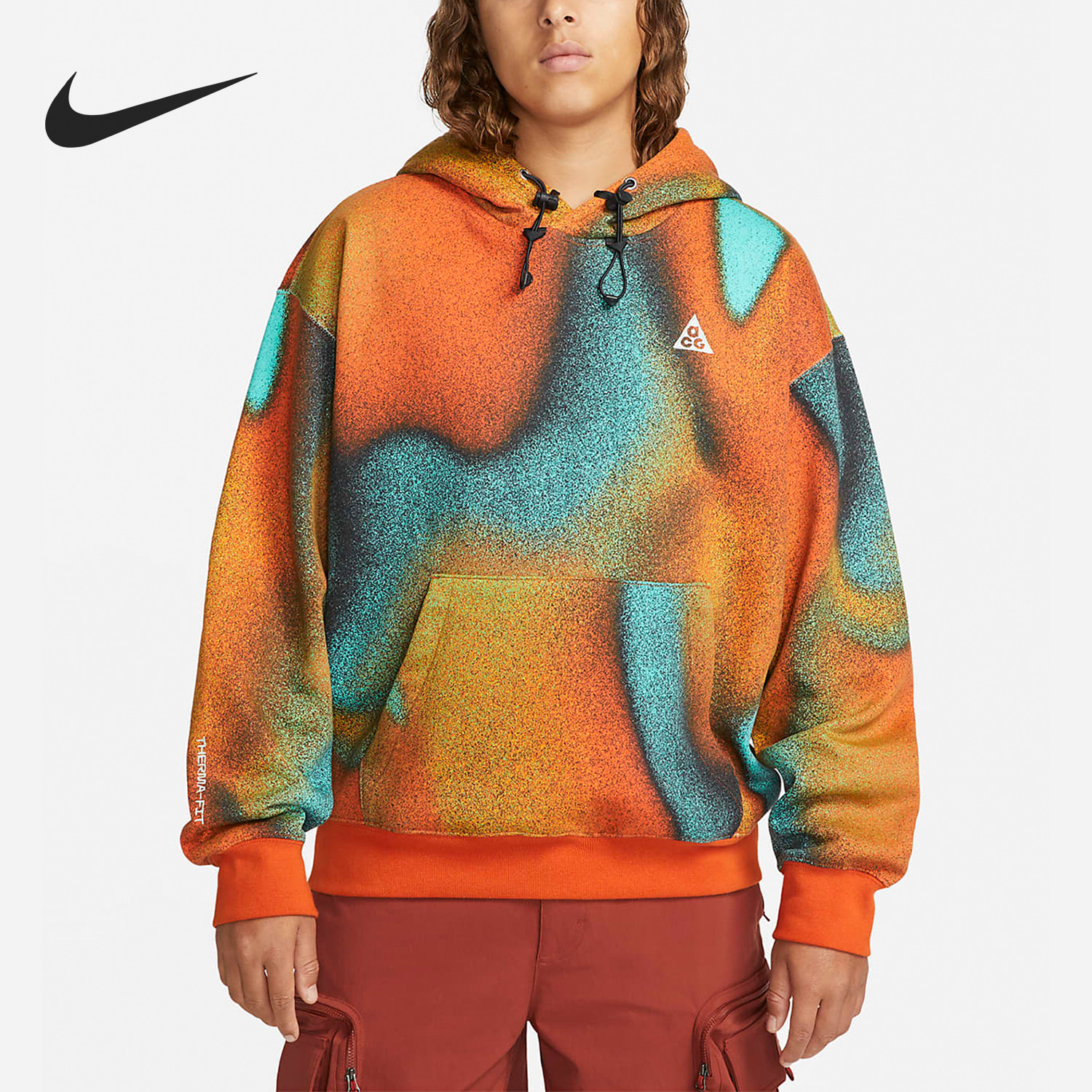 Nike/耐克正品当季新款男子运动印花宽松连帽卫衣DQ5790-891