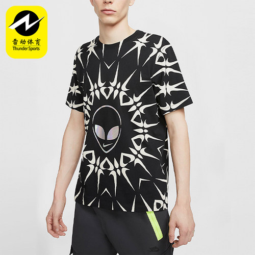 Nike/耐克正品男士印花休闲运动圆领短袖正肩袖T恤CT7051-010