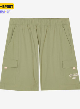 Skechers/斯凯奇正品缤纷系列女子舒适运动休闲透气短裤L122W123