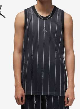 Nike/耐克正品Jordan男子条纹透气男子无袖运动T恤DM1381-010