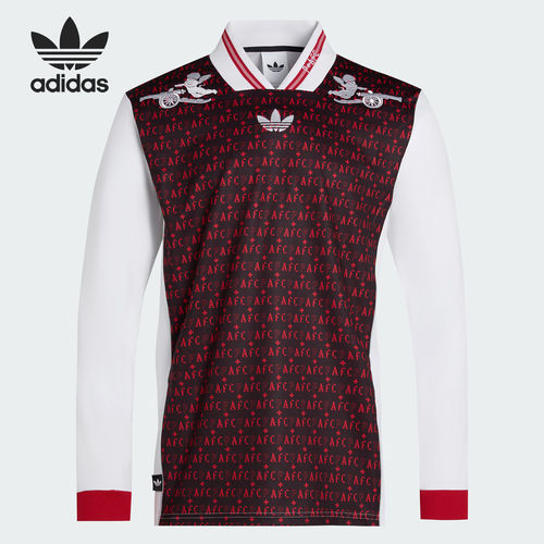 Adidas/阿迪达斯官方正品三叶草男士足球休闲球衣长袖T恤KC1213