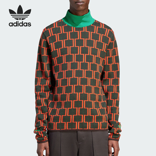 针织运动长袖 Adidas 时尚 三叶草男士 T恤IB3252 阿迪达斯正品