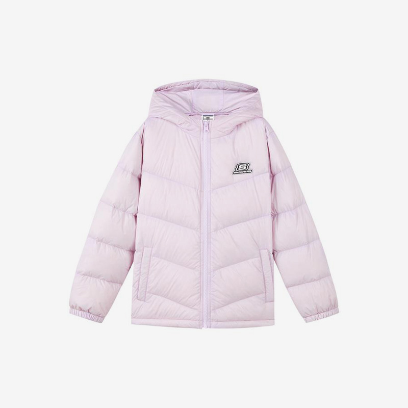 Skechers/斯凯奇正品冬季新款儿童简约运动休闲羽绒服外套